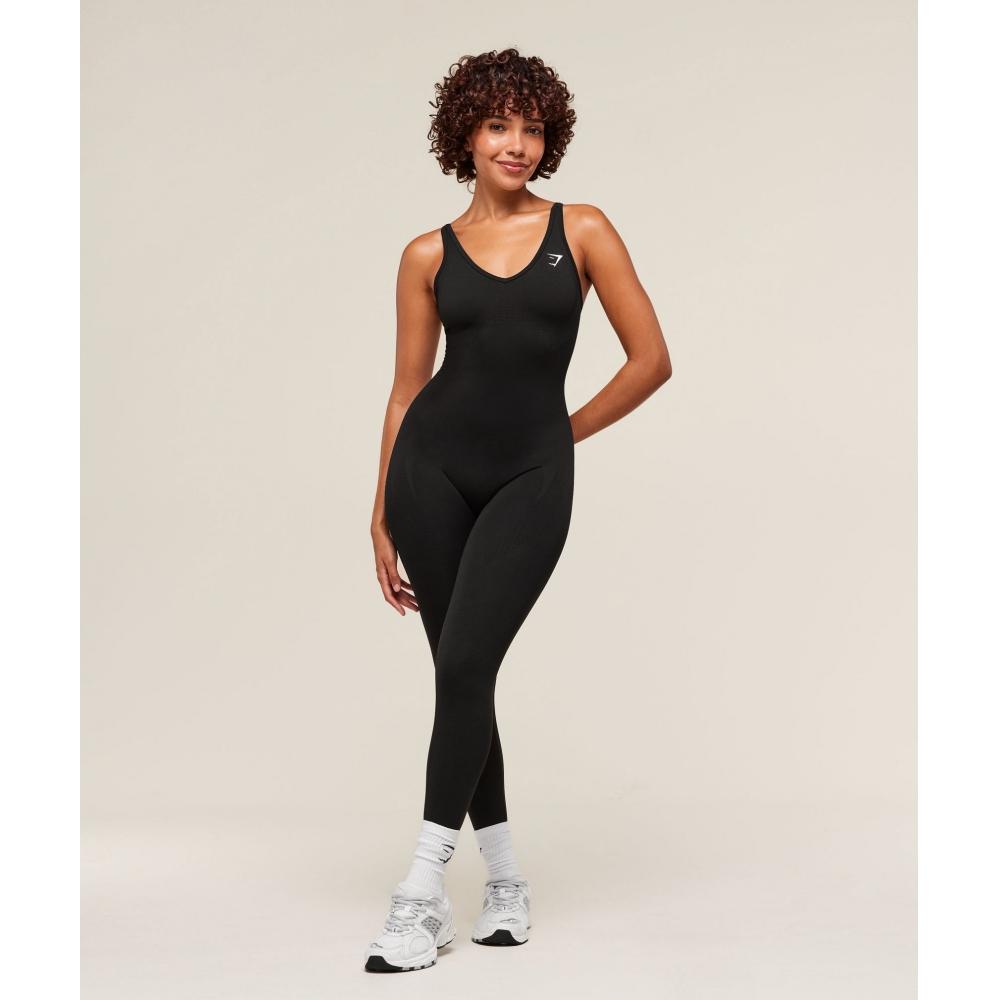 Gymshark Vital Sculpt Seamless All In One Black B4b3n Bb2j