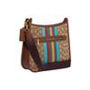 COACH crossbody bag Dempsey 27 classic old flower zipper closure stripe decoration jacquard fabric and exquisite calfskin single shoulder large size