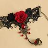 Halloween Sex Rose Bracelet Steampunk Style Lace Bracelet Vampire Black Cosplay Costume