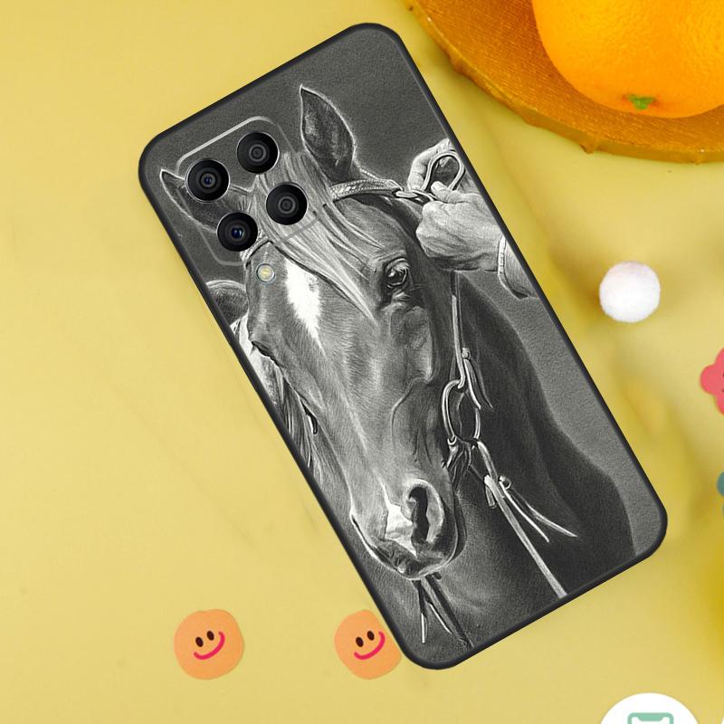 Horse Sketch Case For Samsung Galaxy M15 M35 M55 M11 M14 M34 M54 M31 M13 M53 M51 M12 M32 M52 M16 M36 M56
