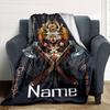 Customiz Name Personality Viking Sign Blanket Soft &Warm Sofa Office Bed Travel Lunch Break Blanket, Gift Suitable All Seasons