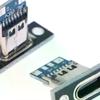 10pcs USB 3.1 Type C Socket With Screw Fixing Plate Type-C USB Jack 3.1 Type-C 2Pin 4Pin Female Connector Jack Charging Port