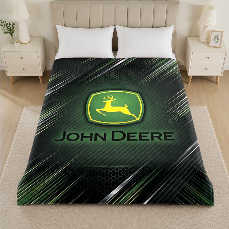 John Deere Print Flanelldecke Gemütliche Leichte Plüschdecke für Bett Sofa Haushalt