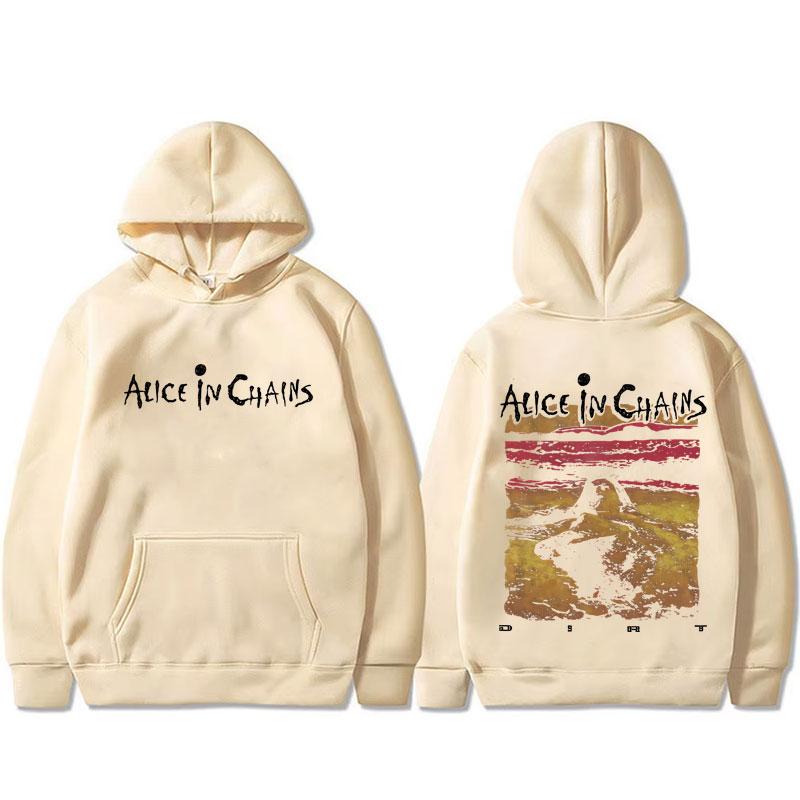 

Rock Band Alice in Chains Худі Dirt Чоловіки Жінки Одяг Готичний Панк Толстовка Чоловіча Вінтажний Повсякденний Худі З Капюшоном Подарунок для Фанатів XL хакі
