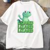 Lizard Lizard Meme TShirt for Unisex Women Funny Weirdcore Y2K Clothes Casual Loose Short Sleeve Cotton T Shirt Round Neck Tops