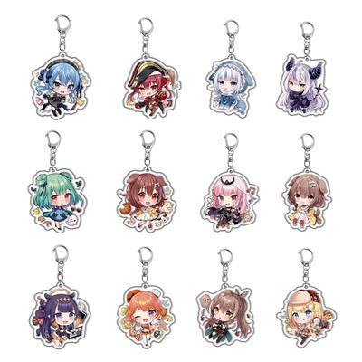 Anime Hololive Vtuber Figures Cosplay Acrylic Keychain Hoshimachi Suisei Gawr Gura Nanashi Mumei Keyring Fans Decoration Gifts