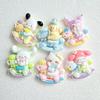 12/120PCS Bright Face Riding Wooden Horse Cute Animal Resin Accessories DIY Cream Glue Phone Case Hair Accessory Material