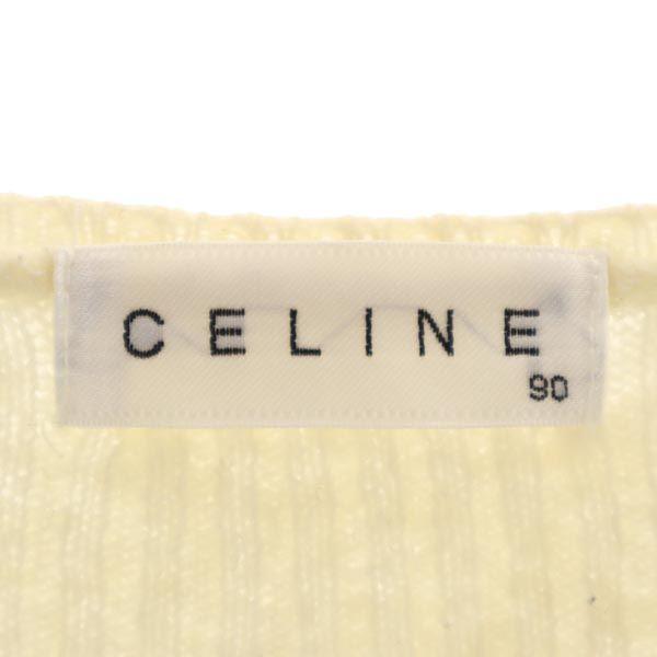 Celine Wool Long Sleeve Knit Cardigan 90 Ivory Kid's Used