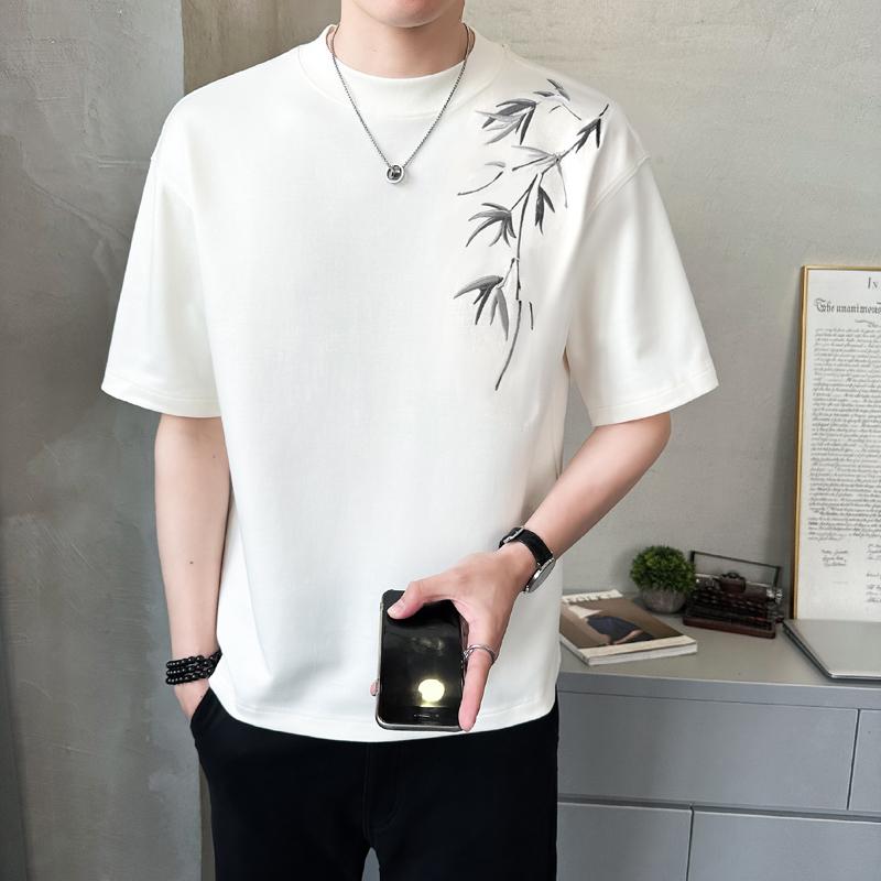 2025 Summer Men's T-Shirt Men Cotton Casual Funny Shirts Men Design Print Loose O-Neck T Shirt Men Half Sleeve T-Shirt Male Tops Tees