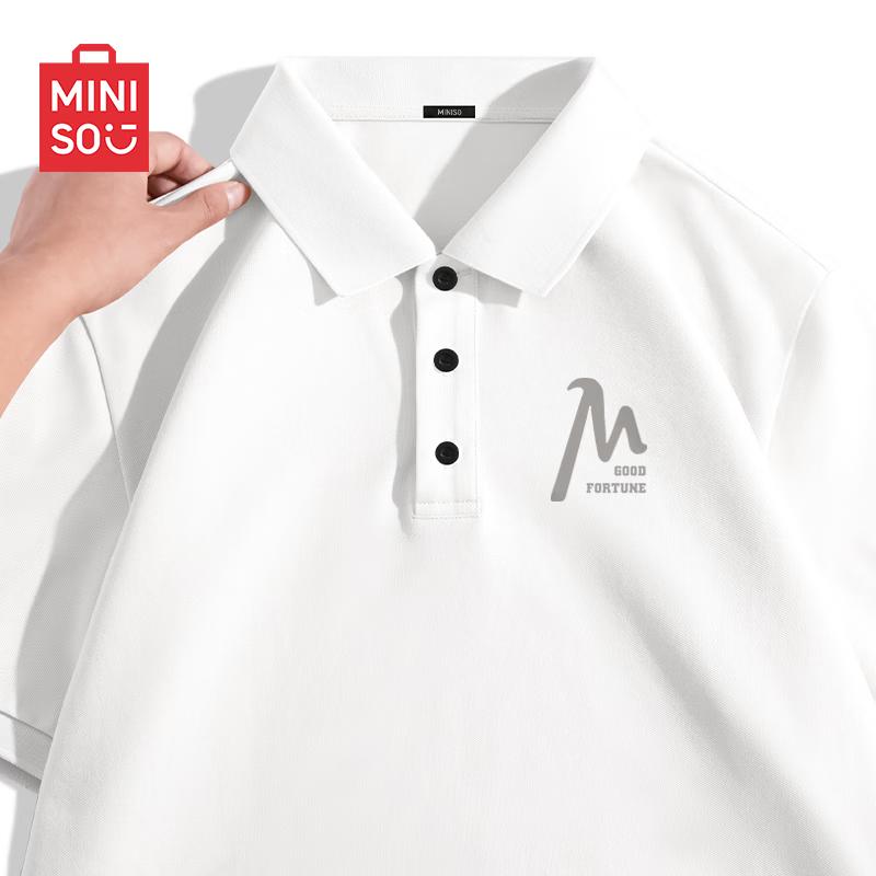 MINISO Men s Relaxed Fit Short Sleeve Polo Shirt 4XL