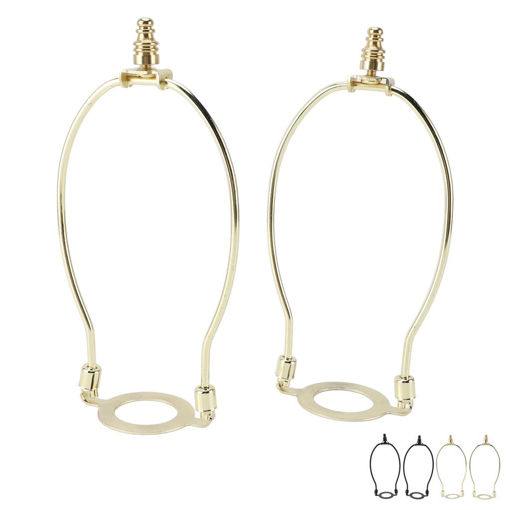 2Pcs Adjustable Lamp Shade Harps Holder Kit with E26 Light Base Metal Lampshades Holder for Table an