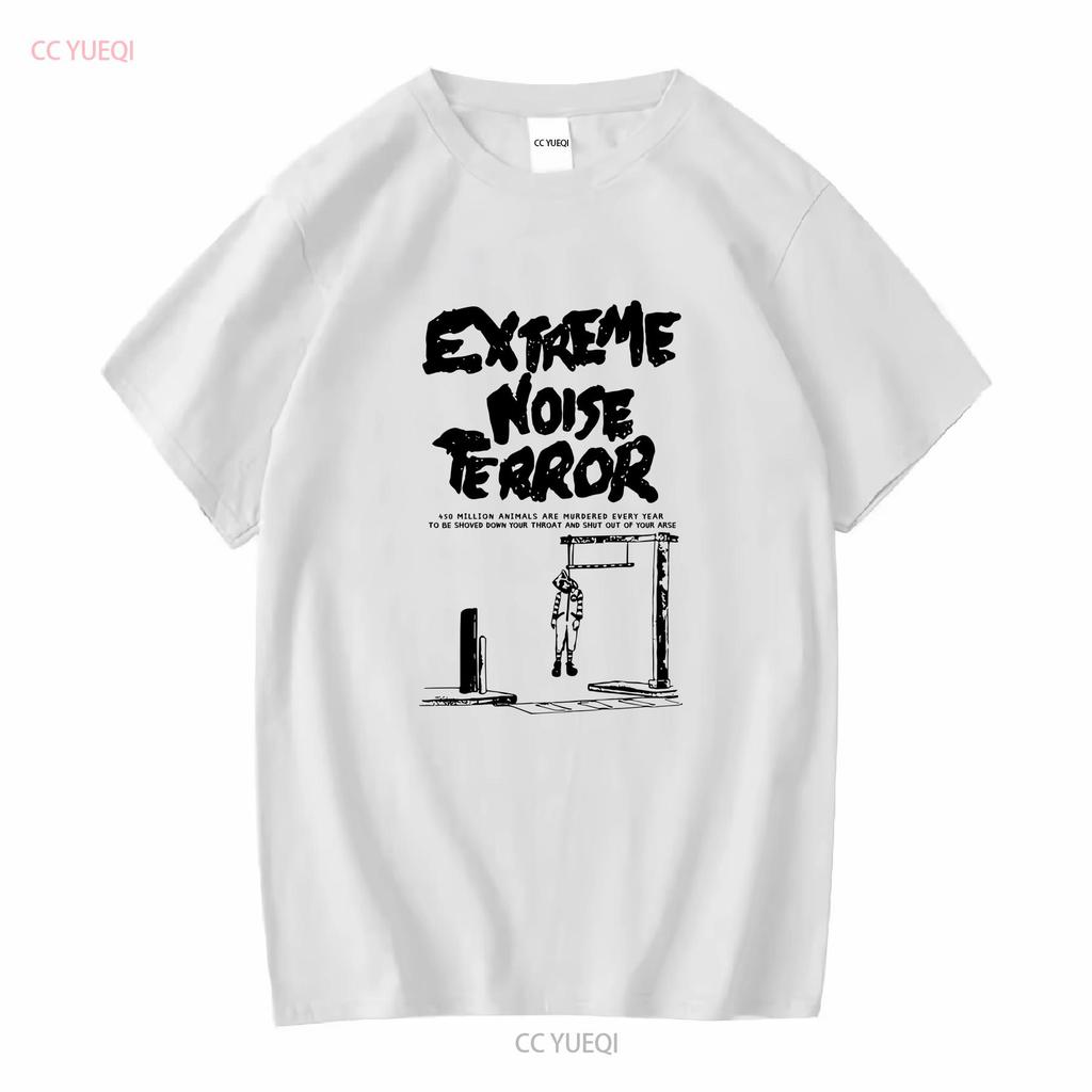 EXTREME NOISE TERROR T-Shirt, Baumwolle, Weiß, Herren, S bis 5XL, PM1024, Vintage-Waschung, weich, Streetwear, leicht bequem