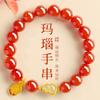 Genuine Natural Red Agate Bracelet for Women, Brazilian Hetian Jade Gourd Bracelet, Red Bracelet Gift for Friends