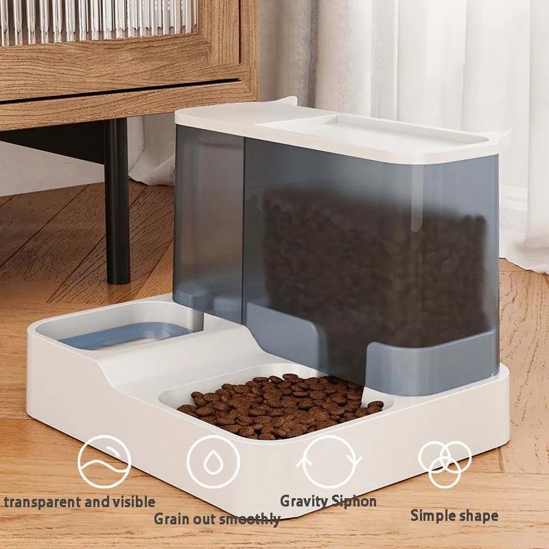 Creative Large Capacity Elevated Dining Bowl Fully Automatic Feeding for Cats and Dogs Drinking Bowl for Pets and Pet Supplies
