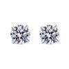Aimeishi 925 Sterling Silver Four-Prong Stud Earrings, 1 or 2 Carat, Simple Fashionable Light Luxury for Women.