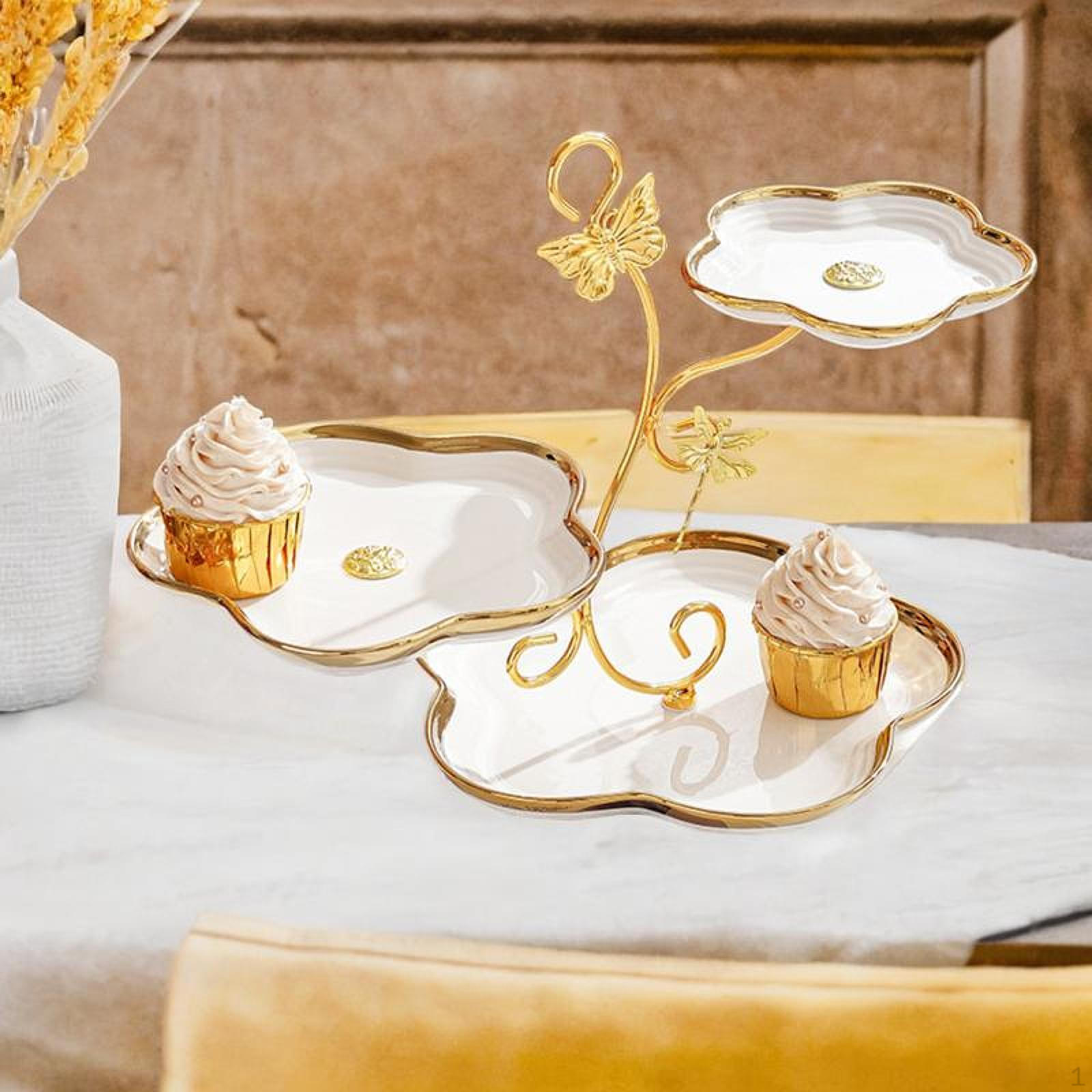 

3-слойная подставка для кексов, держатель для десертов, сервировочное блюдо для печенья белый