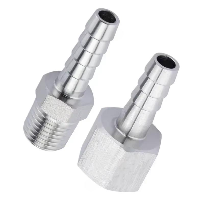 1/8" 1/4" 3/8" 1/2" 3/4" BSP NPT Male Female To 4 5 6 8 10 12 14 16 19 25 mm Hose Barb 304 Stainless Steel Pipe Fitting Connetor