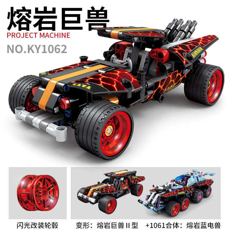 

Гао Бо Ле Кай Чжи 1061-98 Инженер-механик собирает строительные блоки для мальчиков, игрушечные украшения, модель автомобиля сзади красный