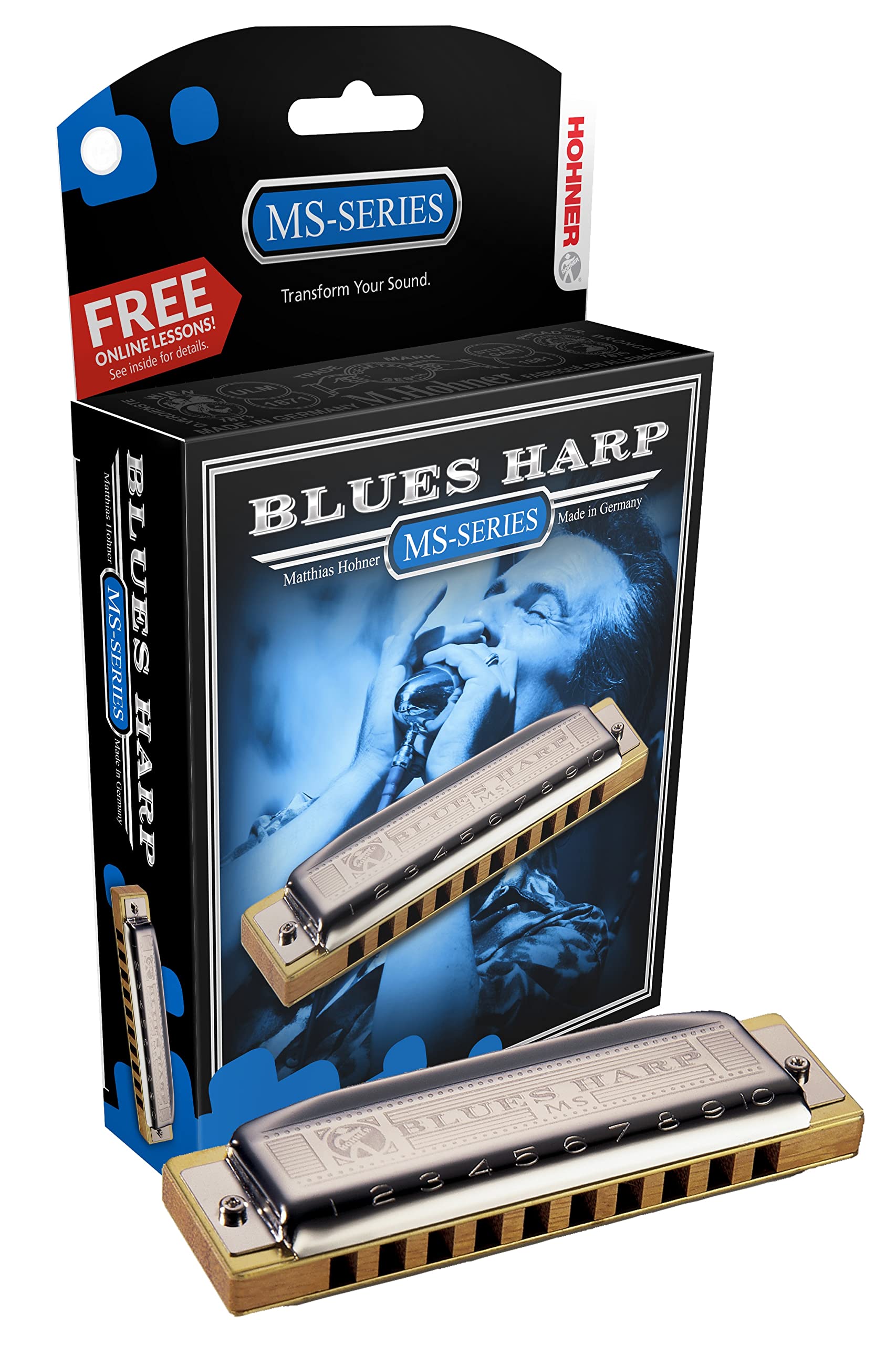 

HOHNER Blues flat blues harp 10 hole harmonica Harp/B