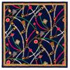 90Cm Square Scarf Women Luxury Belt Chain Design Foulards Twill Silk Scarves Wraps Hand Rolled Bandana Curled Head Scarves Hijab