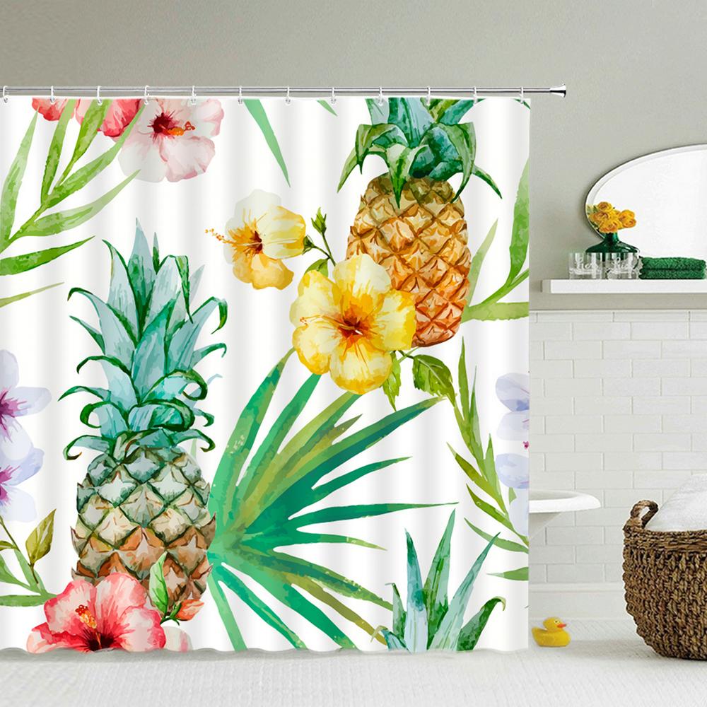 3D Flower Tulip Blossom Cactus Lavender Rose Shower Curtains Bathroom Curtain Frabic Waterproof Polyester Bath Curtain With Hook