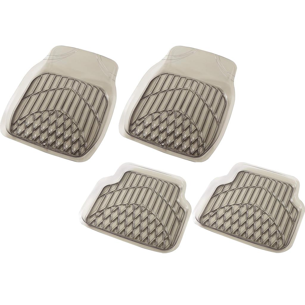 BONFORM 3D Grantz Car Set of 4 Front 2 Rear for Cars Mats, (2 Seats, Seats), Smoke, 6395-07SM, Light/Standard