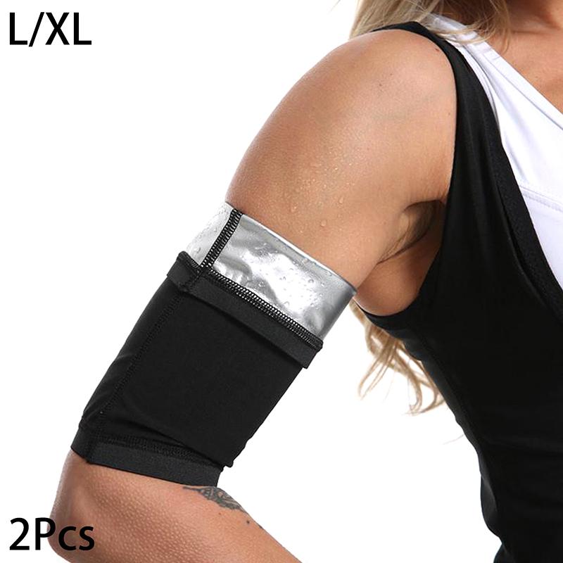 1Pair Arm Slimming Shaper Compression Wrap Sport Sauna Sweat Bands For Weight Loss Women Workout Fitness Arm Fat Burning Strap
