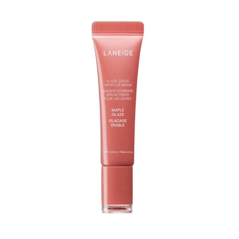 LANEIGE Glaze Craze Tinted Lip Serum 12g – Donut Glow Lip Serum, Buildable Sheer Tint, Moisturizing Lip Care (6 Colors)