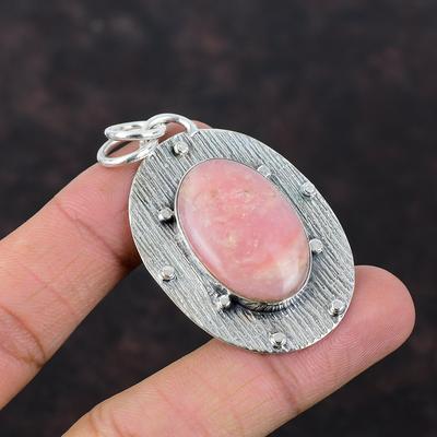 Ciondolo in rodocrosite Gioielli con pietre preziose originali Ciondolo in argento sterling 925 Gioielli fatti a mano Elegante regalo per lui Gioielli in stile boho