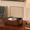 Retro Bærbar Musikafspiller med Højttaler, Bluetooth-kompatibel Skrivebordsafspiller med Fjernbetjening til Hjemmet, Understøtter USB/Type-C