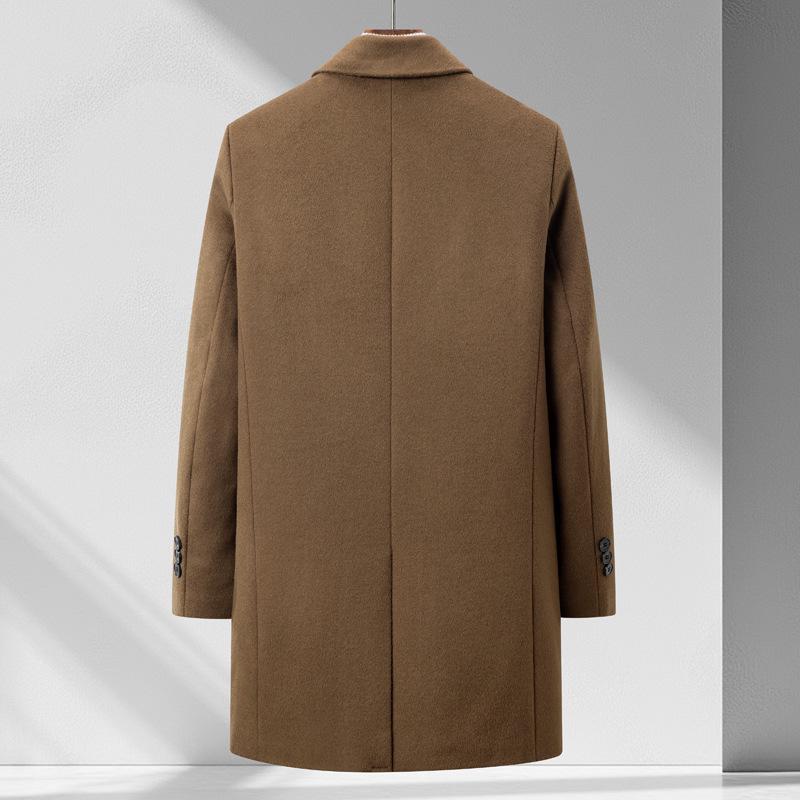Men's Pure Wool Coat: Spring/Autumn Business Casual Suit Jacket & Versatile Loose Trousers