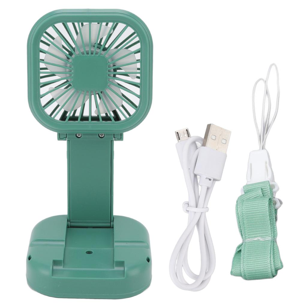 Portable Folding Fan 3   Wind Speed USB Powered Rechargeable Rotatable Handheld Desktop Small Fan