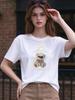 Unisex T Shirt Cool Crown Bear Print Casual Summer Comfortable Soft Daily Top Tees