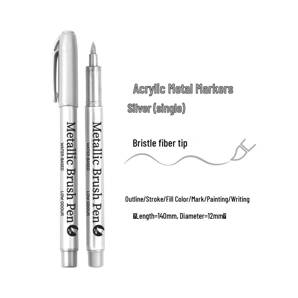 Gold & Silver Soft Tip Metallic Paint Pens for Journals and Events