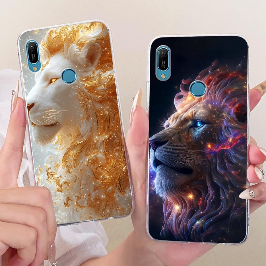 For Huawei Y6s 2019 Case JAT-LX3 Cute Lion Fashion Painted Cover Soft Silicone Case For Huawei Y6 Prime 2019 Y62019 Fundas Coque
