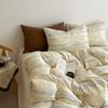 Extremely Home~ Simple Wind Striped Bed, Washed Cotton Sheet Quilt Cover Sheet Dormitory