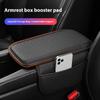 with Storage Pocket Elbow Rest Cushion Leather Car Armrest Box Pad Memory Foam Center Console Arm Rest Protector Cover
