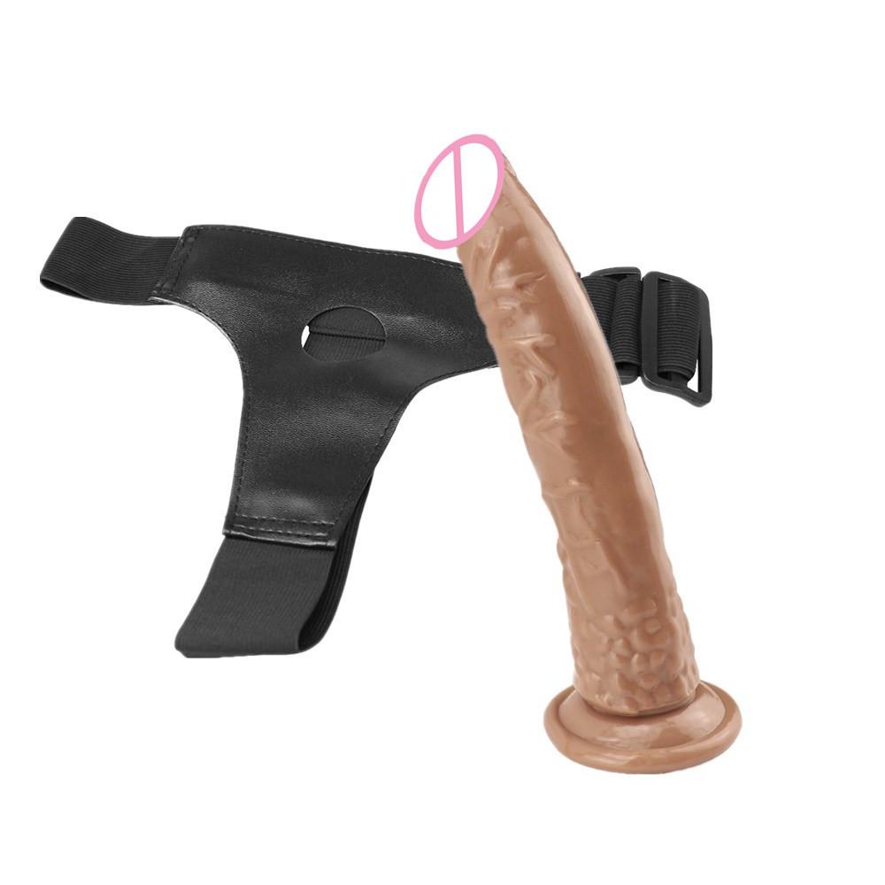 Wearing Leather Pants Without Egg Size Female Dildo Masturbator Adult Pull-up Wearing Penile Products