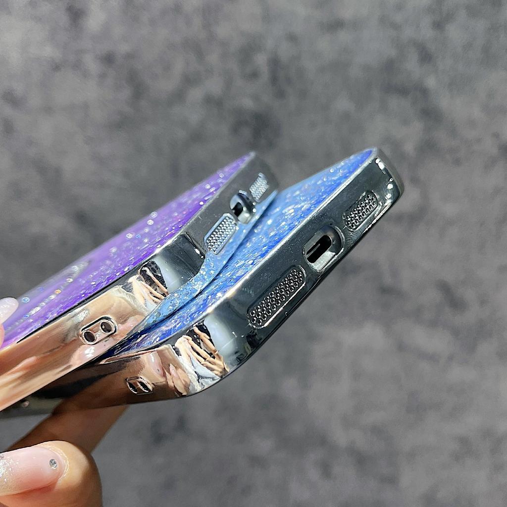 For iPhone 14 Pro Max Magnetic Case Glitter Shockproof TPU + PC Phone Cover Bling Rhinestone