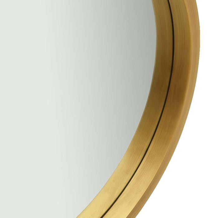 VidaXL Miroir mural avec sangle 40 cm Doré 320361