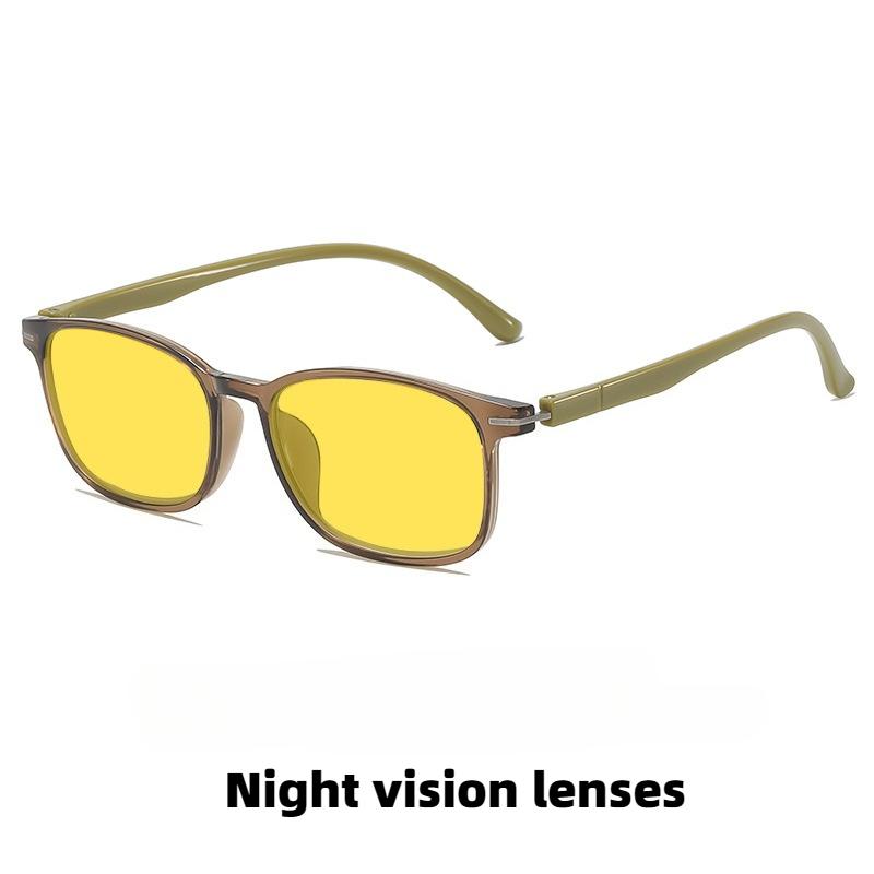 

Ultra-light Stylish Square-Frame Night Vision Blue Lightweight Blocking Eyeglasses Orange-Red Lenses Computer Gaming Protective Glasses
