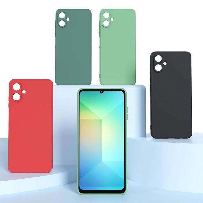 Schutzhülle - BOOLING - Samsung Galaxy A07 - Leichtes Silikon Kratzfest Stoßfest Matt Grün