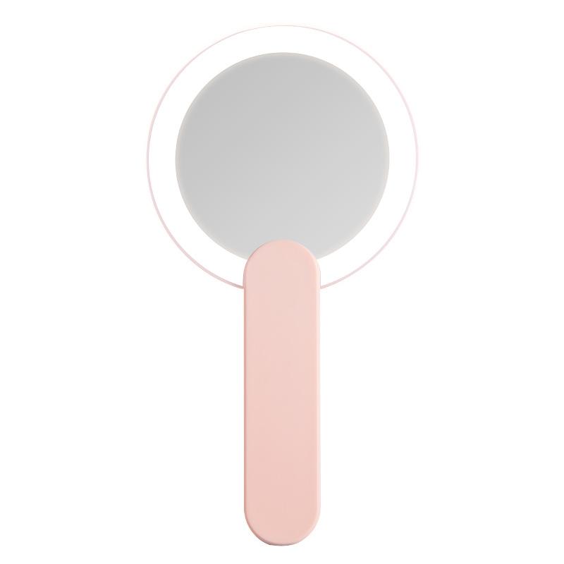 Mini-Handspiegel mit magnetischer Saugfunktion, multifunktional, doppelseitig, tragbar, faltbar, drehbar, LED-Kosmetikspiegel mit Licht