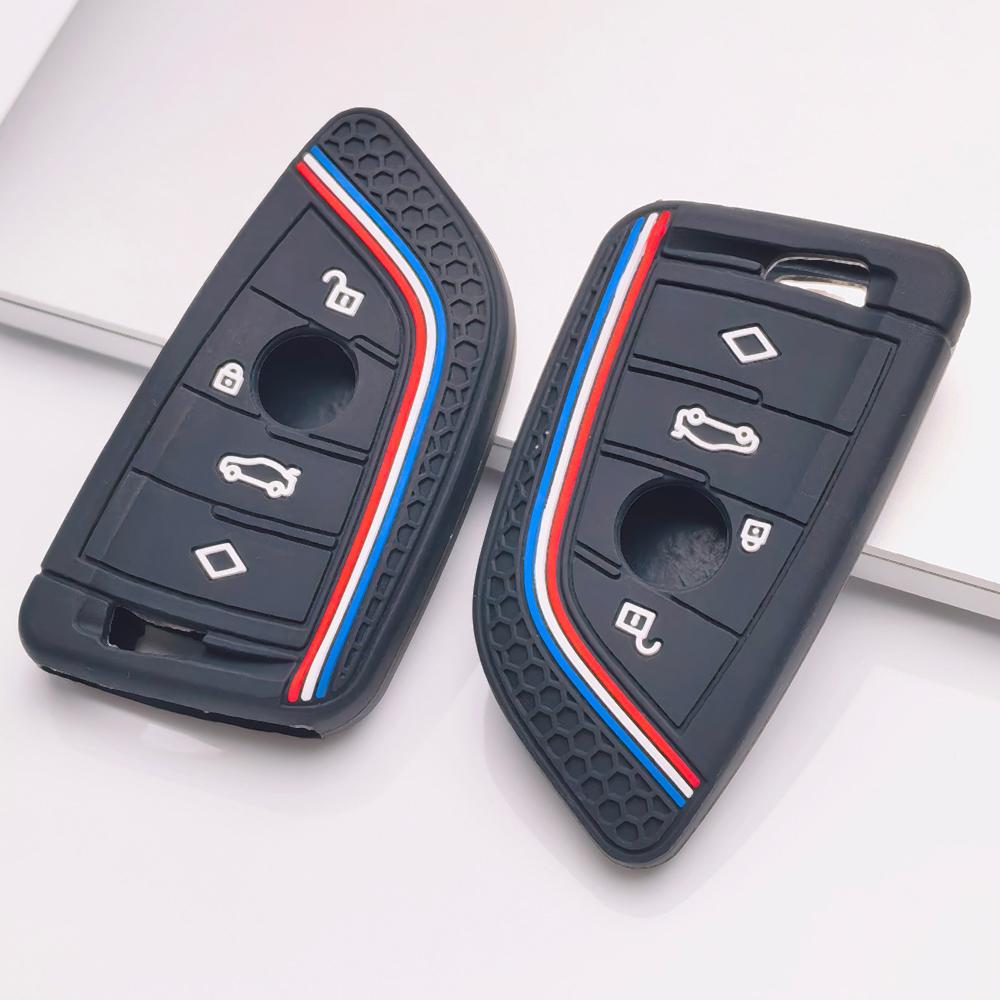 Key Case Cover for BMW X1 X2 X3 X4 X5 X6 X7 F10 Anti-Scratch Surface Shockproof Structure Soft Grip Texture Easy Install Design Car Remote Accessory