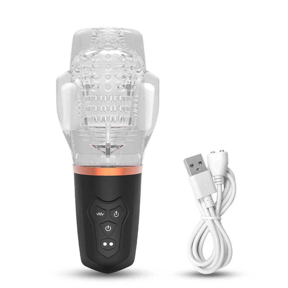 Mannlige onani leker Automatisk suge onani kopp For menn Deep Throat Oral Vagina Suging Blowjob Vibrerende Sex Machine