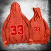 Pippen 33 hooded sweater men's spring and autumn clothing youth trendy basketball sports loose shoulder jacket