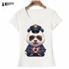 Welsh Corgi Officer Print T Shirt Summer Cute Women T Shirt Pit Bull Terrier Panda