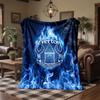 Everton Football Print Flannel Blanket Soft Warm Sofa Bed Throw Blanket For Home Office Bedroom