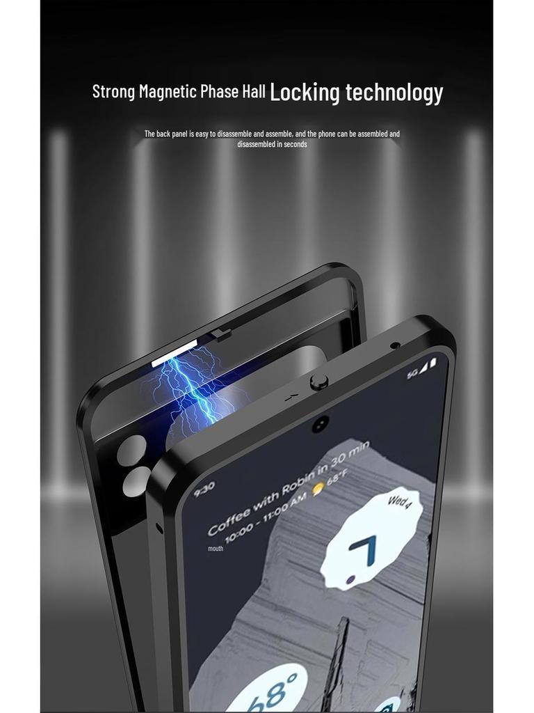 Google Pixel 9 Pro Pop-Up Aluminum Alloy Magnetic Matte Phone Case