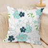 Simple And Elegant Flowers Cushion Cover Pillowcase Ultra Soft Skin Friendly Fabric Cloud Like Comfort  Concealed Zipper